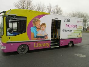 Mobile library van visit